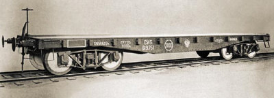 Американская стальная платформа грузоподъемностью 50 т. 1915 г.