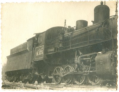 Паровоз Ы-573 в депо Нязепетровск, 1940-е
