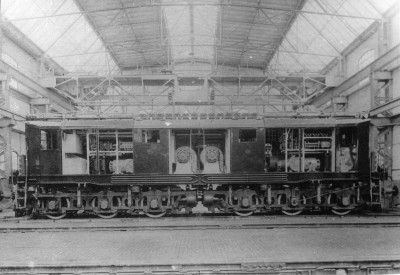 Постройка электровоза Си10-09 на заводе фирмы 'Техномазно Итальяно Броун Бовери' в 1933 году.