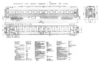 Пассажирский вагон дальнего следования с радиокупе типа 47-Д/кр